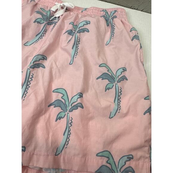 Chubbies Lotta Coladas 7” Swim Trunks Pink Blue Palm Trees Lined Elastic Size XL - Picture 3 of 4
